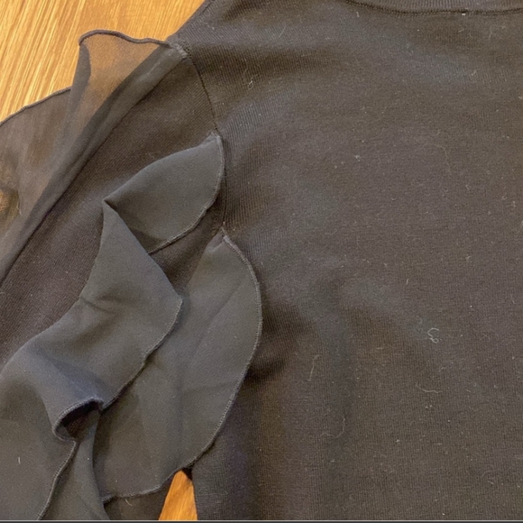 Ruffle Sleeve Chico’s Sweater. Size 0 - Picture 5 of 7